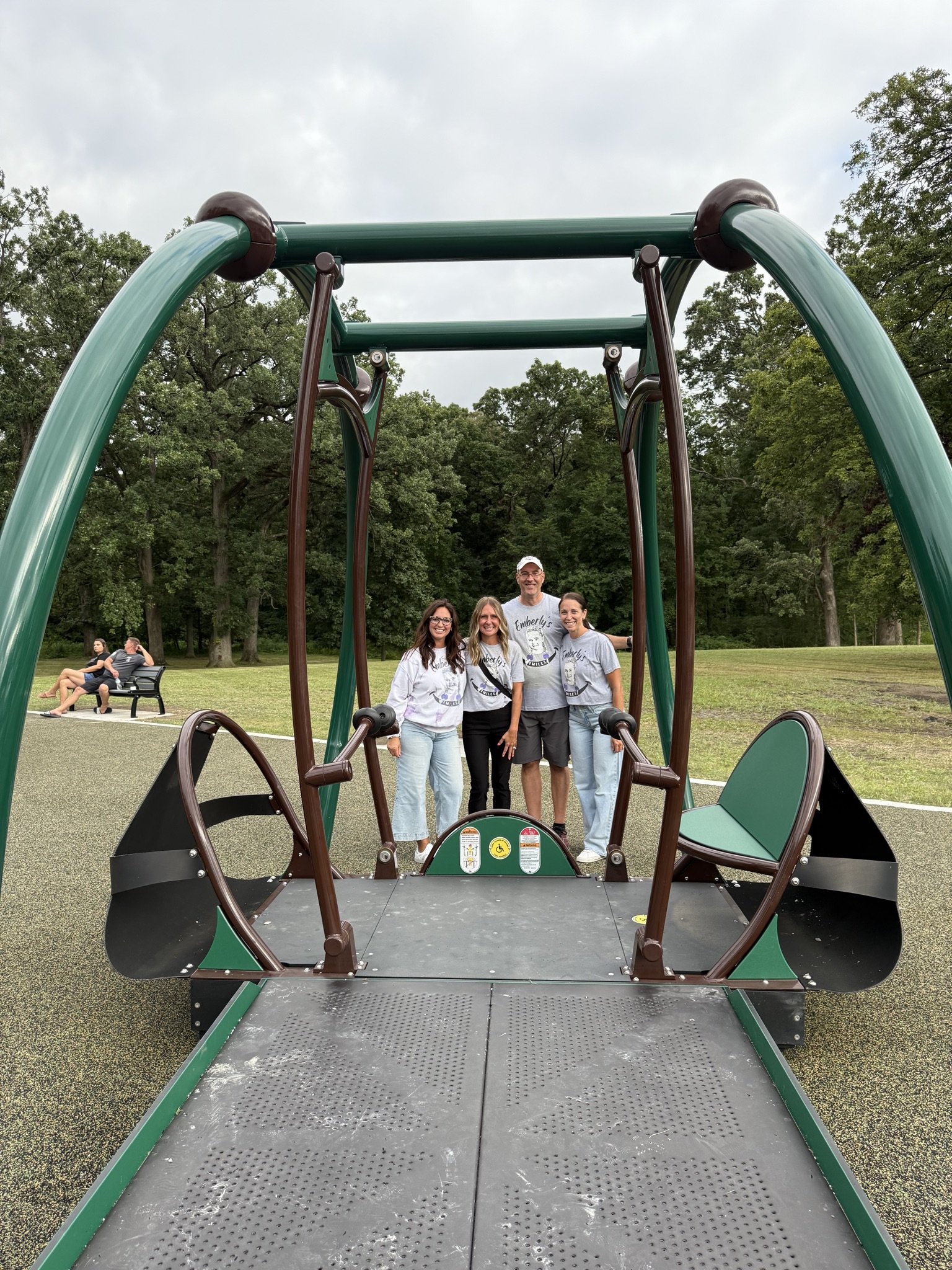 The roll-on wheelchair swing at the park, funded in part through a Donor Advised Fund at United Charitable.
